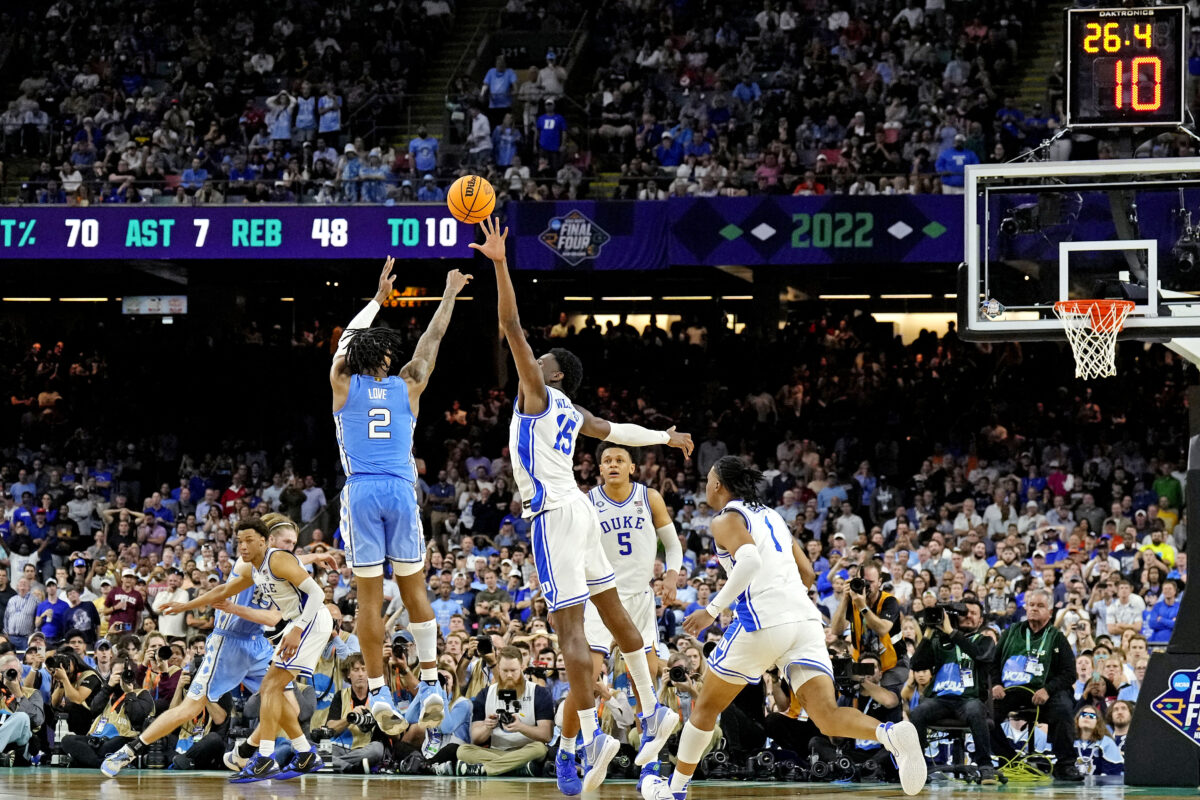 Caleb Love’s Final Four shot vs Duke earns place in UNC museum