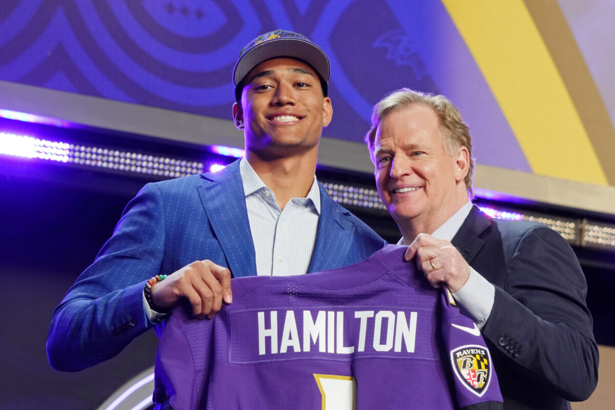 Kyle Hamilton gets his number with Ravens