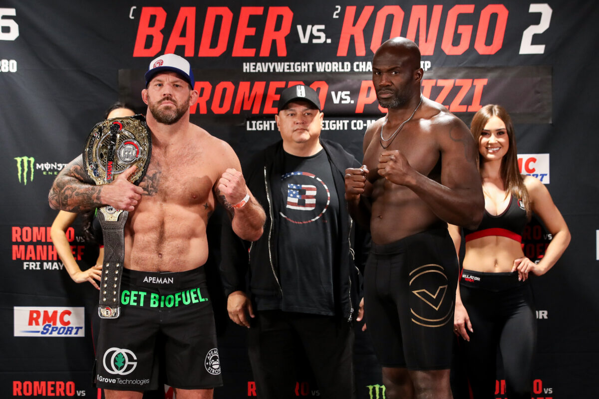 Bellator 280 results: Ryan Bader grinds out Cheick Kongo with wrestling to retain heavyweight title