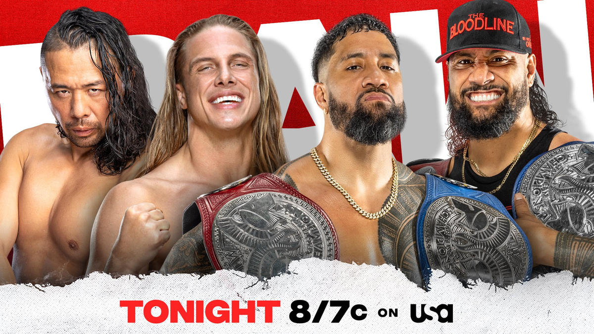 WWE Raw live results: Nakamura, Riddle take on The Usos