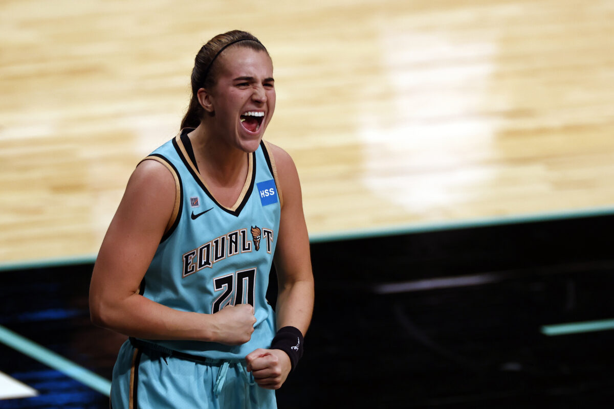 Liberty’s Sabrina Ionescu drained a three-pointer from a country mile against Mystics