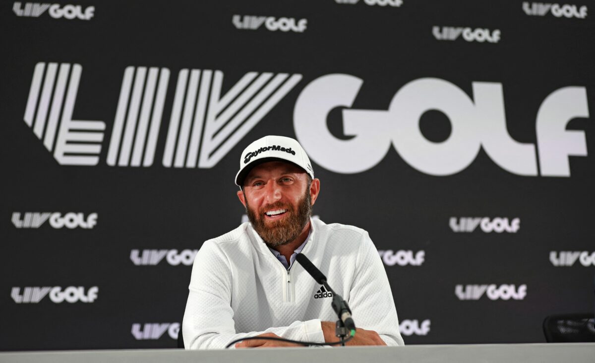 Dustin Johnson announced he’s resigned from the PGA Tour during press conference for LIV Golf Series opener
