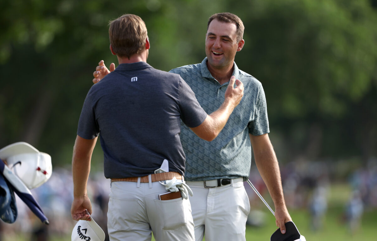 ‘Best friends’ Scottie Scheffler and Sam Burns deadlocked again at RBC Canadian Open with work to do this weekend