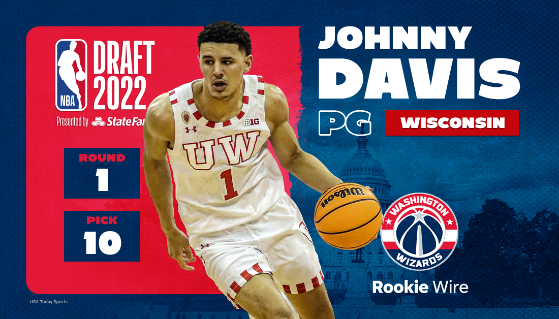 Washington Wizards select Badgers G Johnny Davis in first round of the NBA Draft