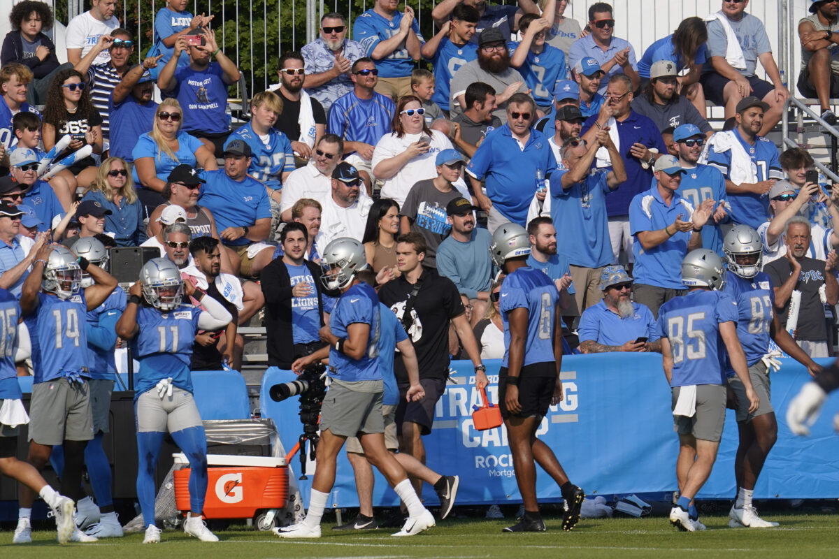 Lions announce training camp practice schedule, dates open for fans
