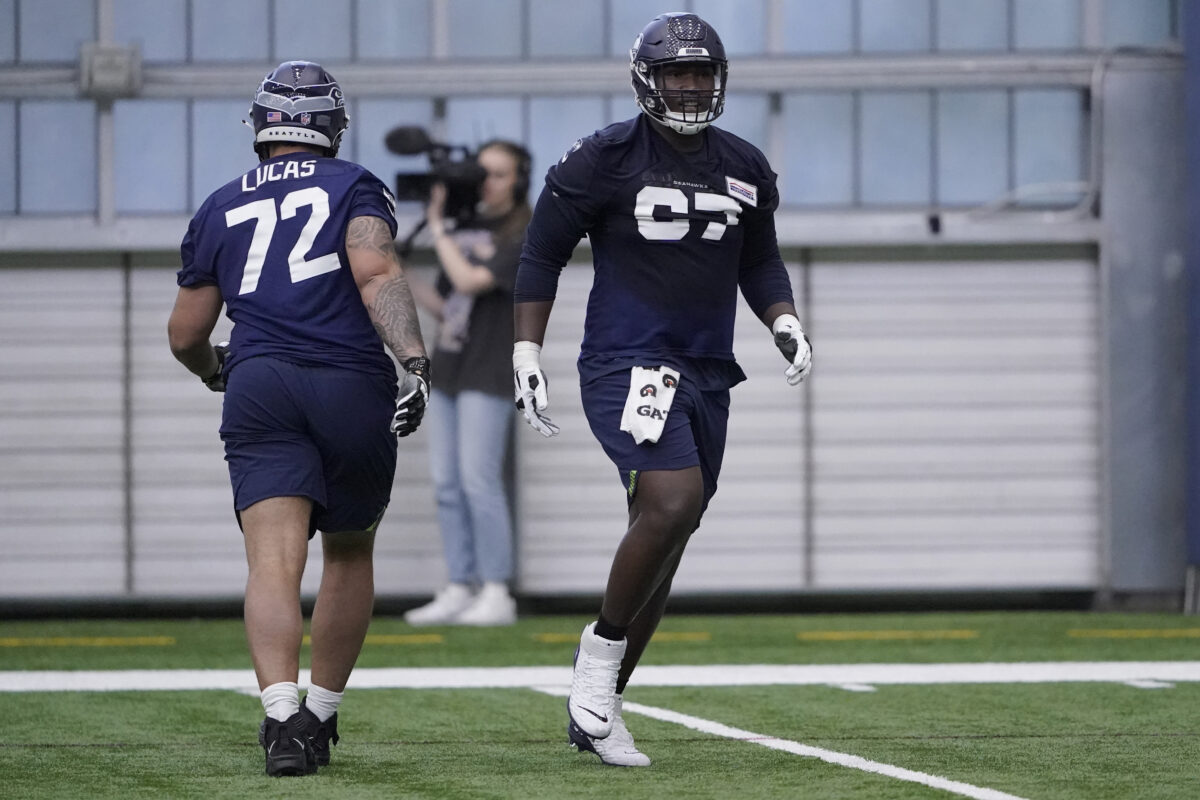 Rookie tackles Charles Cross, Abe Lucas competing to start this year