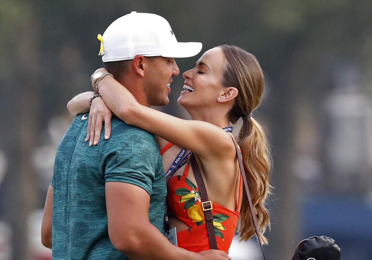Brooks Koepka and Jena Sims danced to a live performance by Ludacris at their wedding