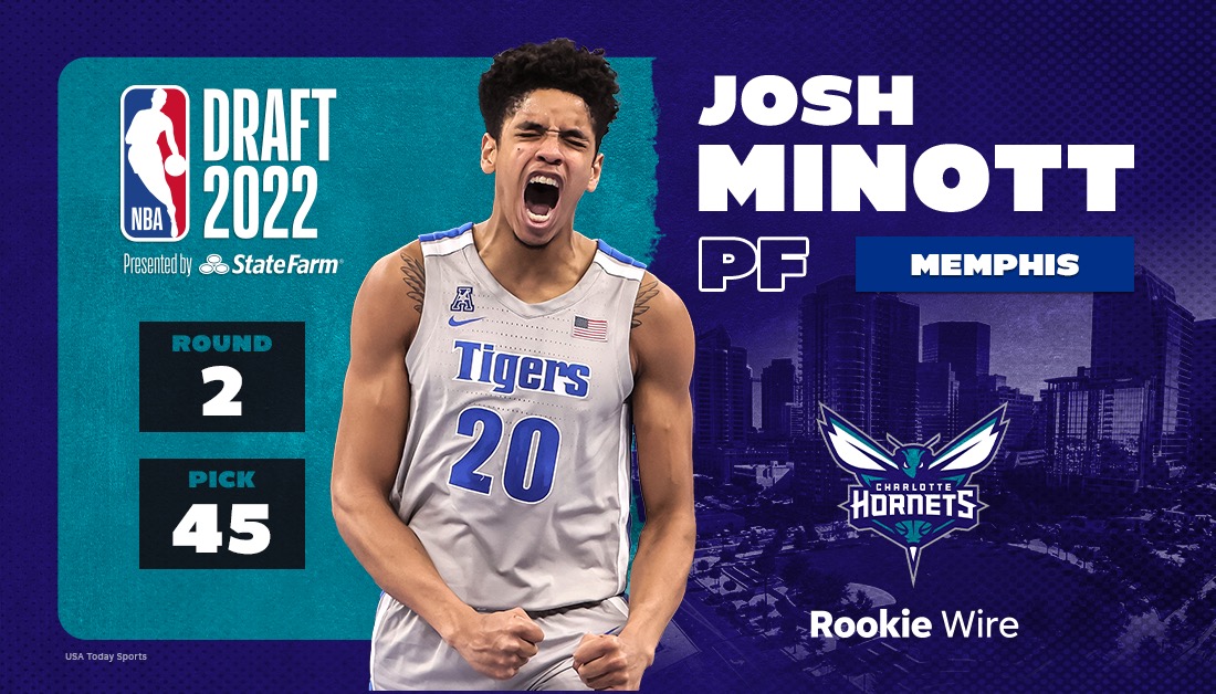 Hornets select Memphis forward Josh Minott with No. 45 pick