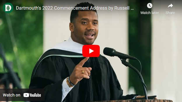 Russell Wilson delivers commencement speech at Dartmouth College