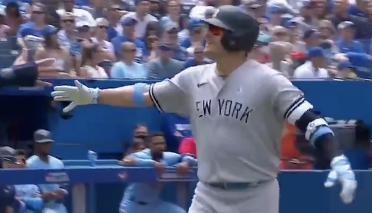 Mics picked up Josh Donaldson’s NSFW celebration after hitting a huge HR against the Blue Jays