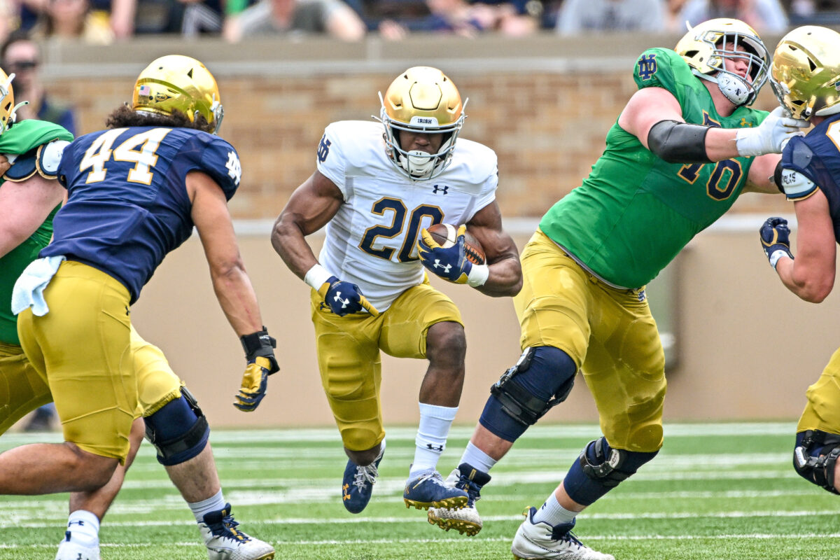 Notre Dame running back out for the year