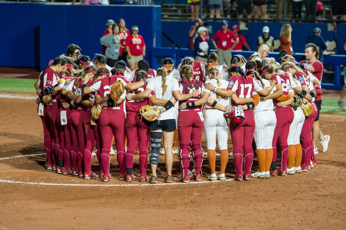 Best photos from the Oklahoma Sooners 16-1 win over Texas in game 1 of the WCWS Championship
