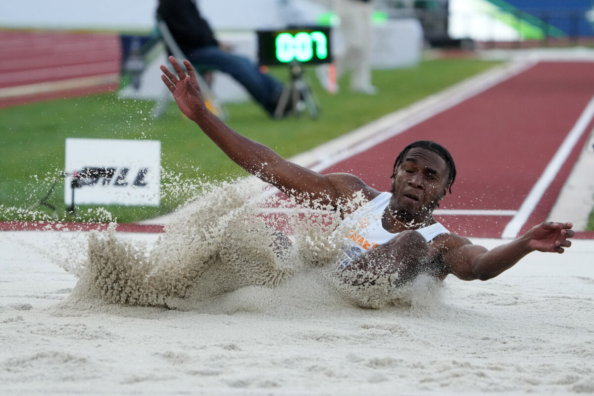 Wayne Pinnock wins long jump national championship