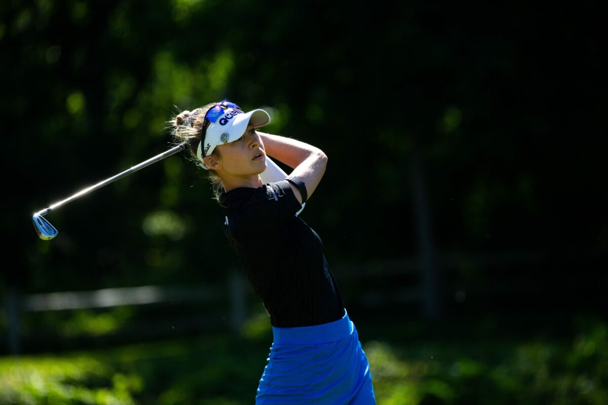 Defending champion Nelly Korda grabs lead with eagle on 18 at Meijer LPGA Classic