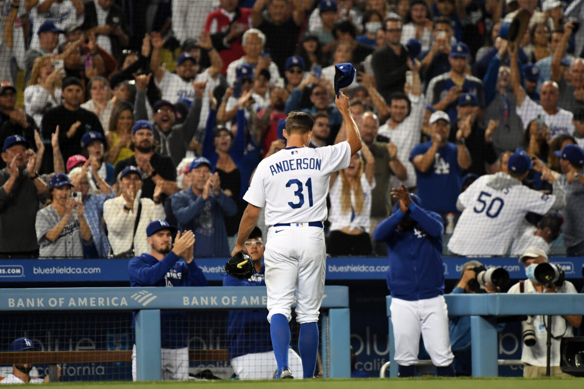 Dodgers pitcher Tyler Anderson got the coolest ovation from fans after just missing no-hitter