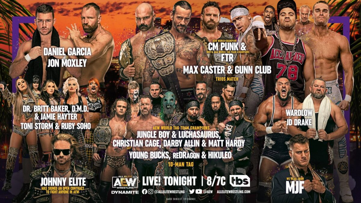 AEW Dynamite live results: MJF, CM Punk and FTR, huge 10-man tag