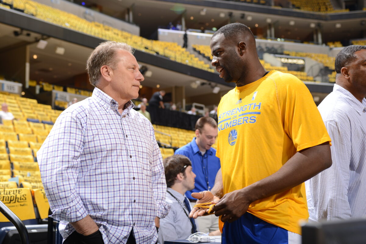 WATCH: Tom Izzo and Draymond Green share moment before game two of 2022 NBA Finals