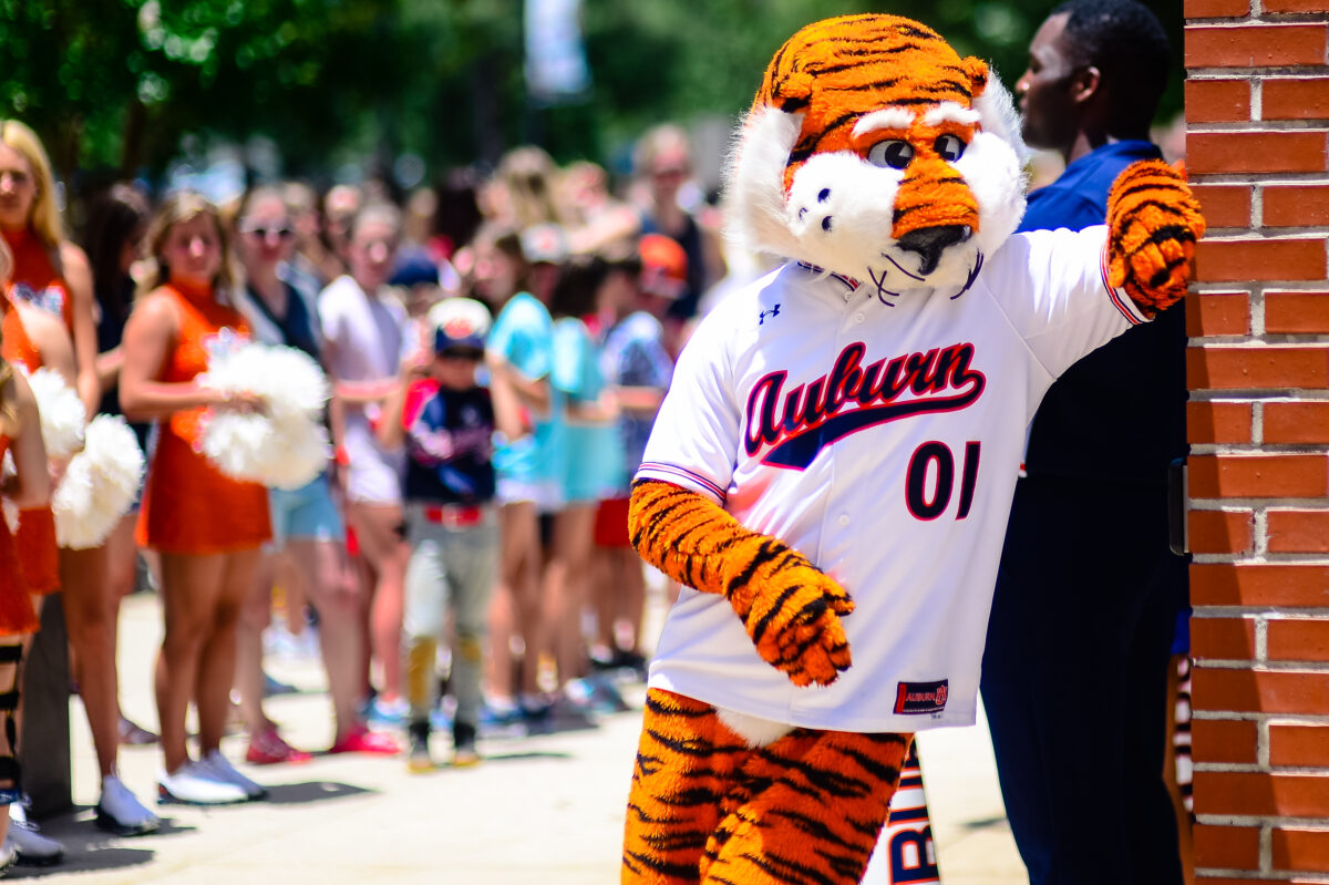 Look: Auburn baseball does reverse Tiger Walk for super regional trip