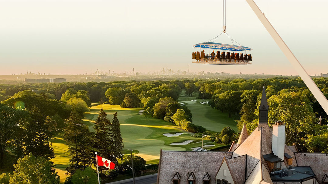 The view from these floating seats at the RBC Canadian Open are either awesome or terrifying, depending on your fear of heights