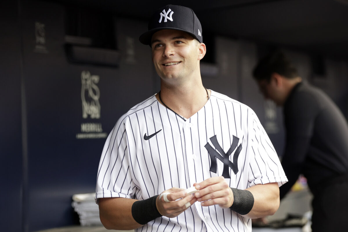 Look: Andrew Benintendi’s first game in a Yankees uniform