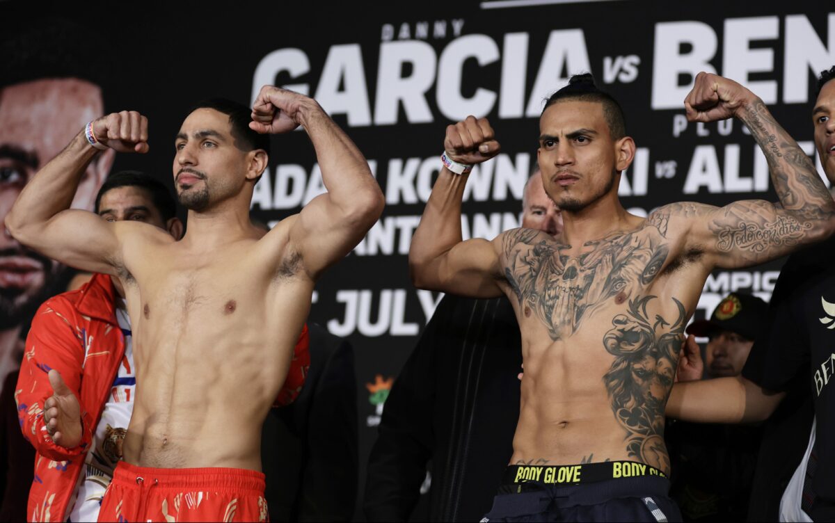 Photos: Danny Garcia vs. Jose Benavidez Jr. weigh-in