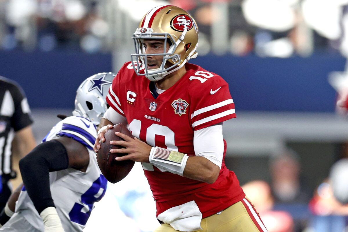 49ers options with Jimmy Garoppolo limited after Baker Mayfield