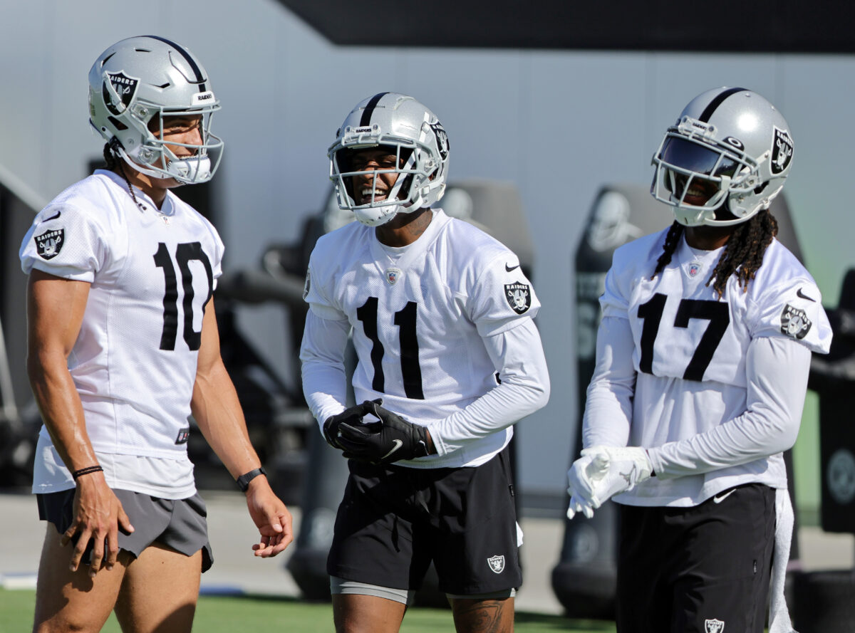 Raiders wide receiver corps showing more than strength at the top, but depth as well