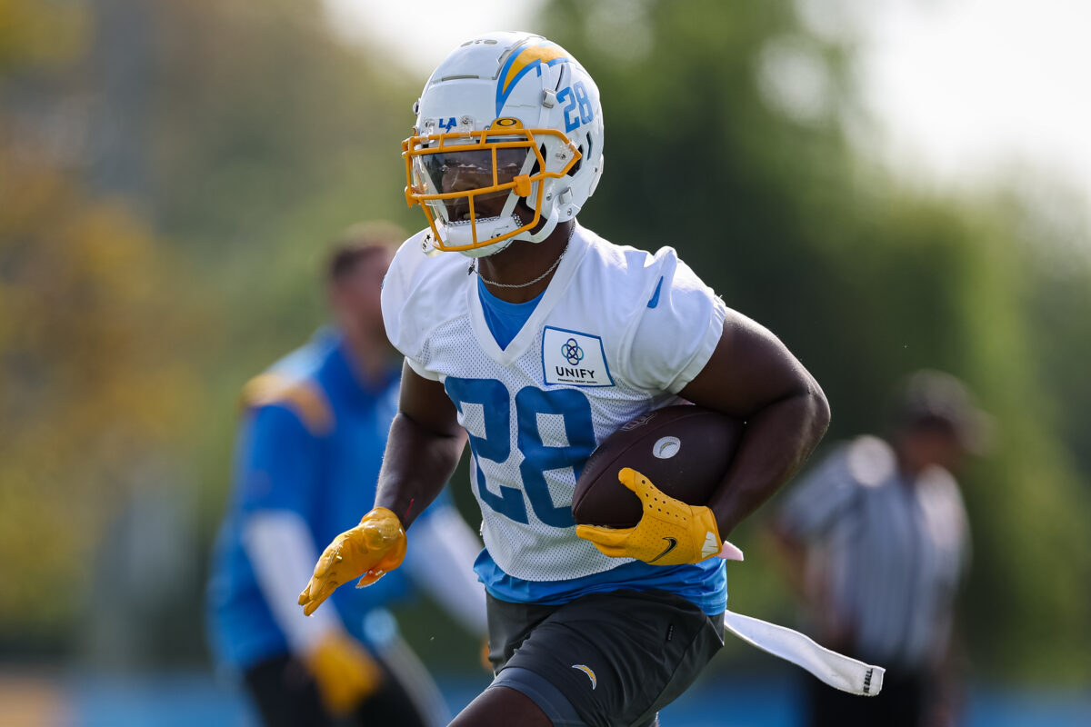 Chargers RB Isaiah Spiller flashing receiving ability at training camp