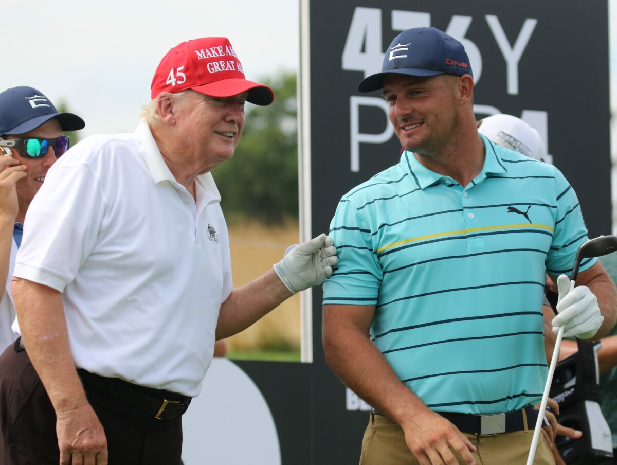 ‘No other president can hit it like I can’: Bryson DeChambeau details LIV Golf Bedminster pro-am with former President Donald Trump