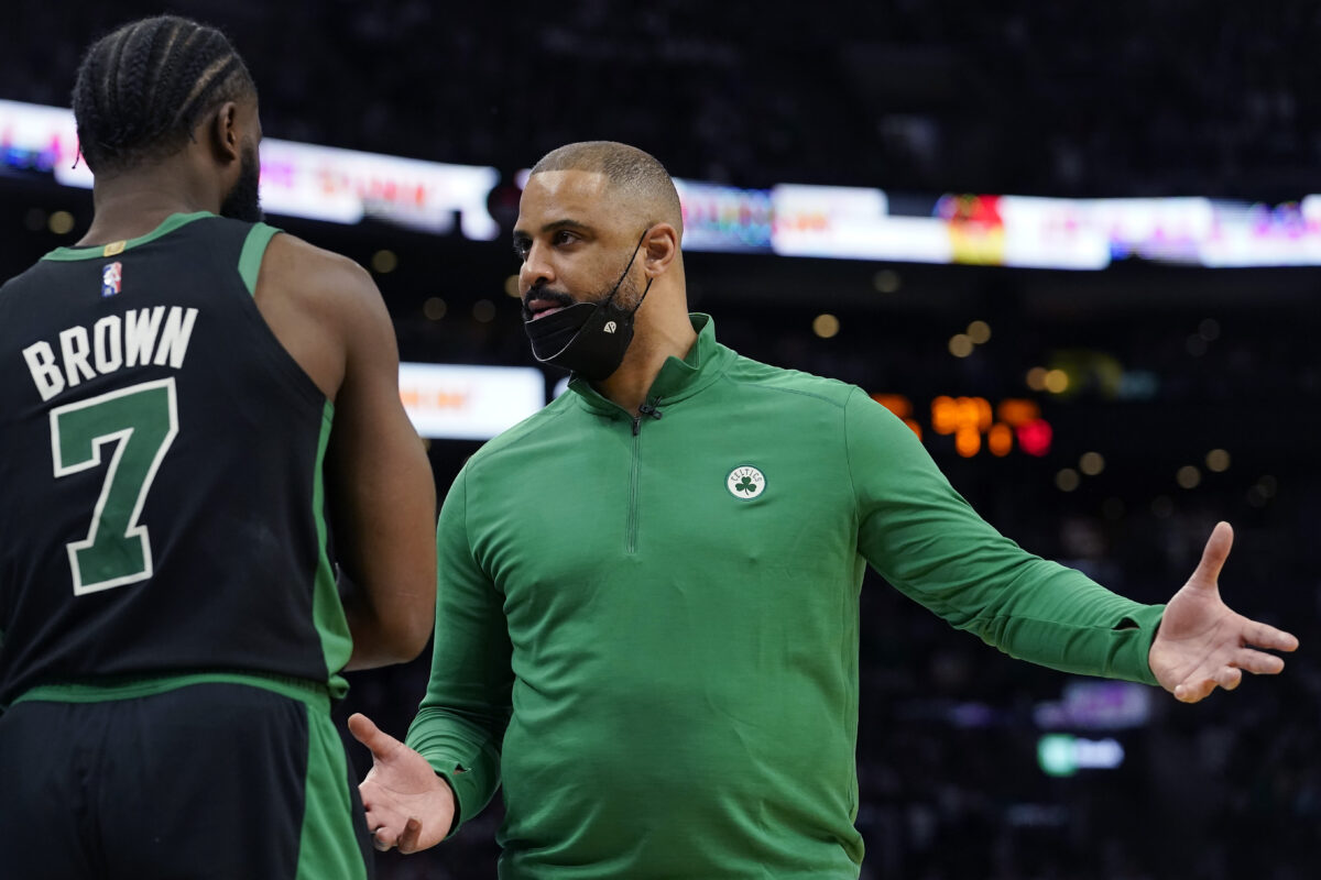 What role might Ime Udoka be playing in the Jaylen Brown – Kevin Durant trade rumors?