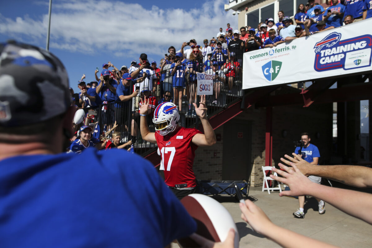 Josh Allen had Bills fans in full panic mode after he hilariously flopped during training camp