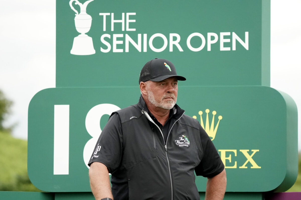 Aside from a few slips, Darren Clarke is standing tall at Senior Open Championship