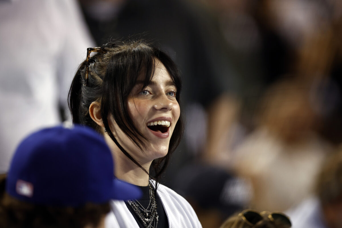 Billie Eilish gleefully danced to her own song at a Dodgers game
