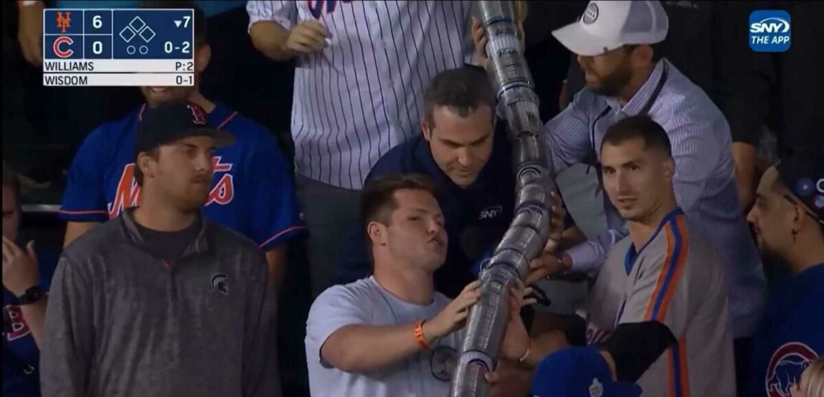 This Mets broadcast segment about another epic Cubs cup snake is as hilariously perfect as it gets