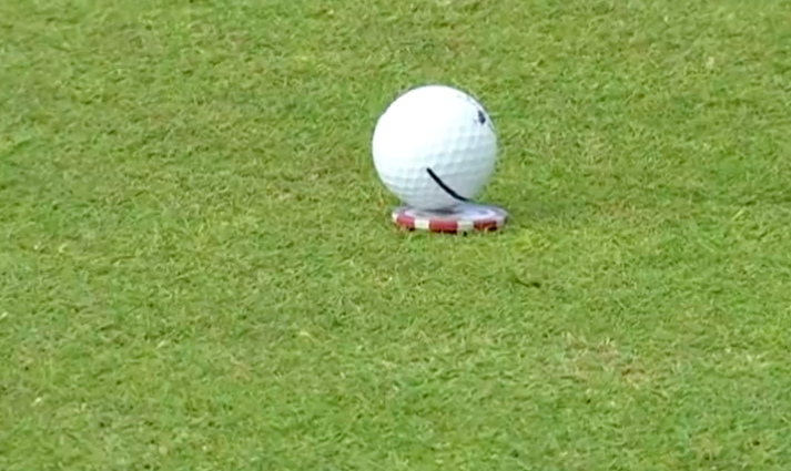 Will Zalatoris’s chip shot improbably landed atop Matt Fitzpatrick’s ball marker and everyone was in awe