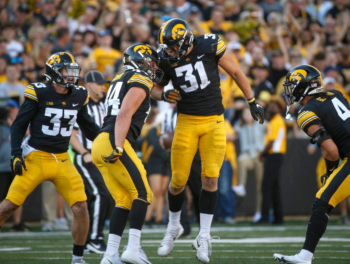 Iowa Hawkeyes are the only team nationally with three linebackers on the Butkus Award watch list