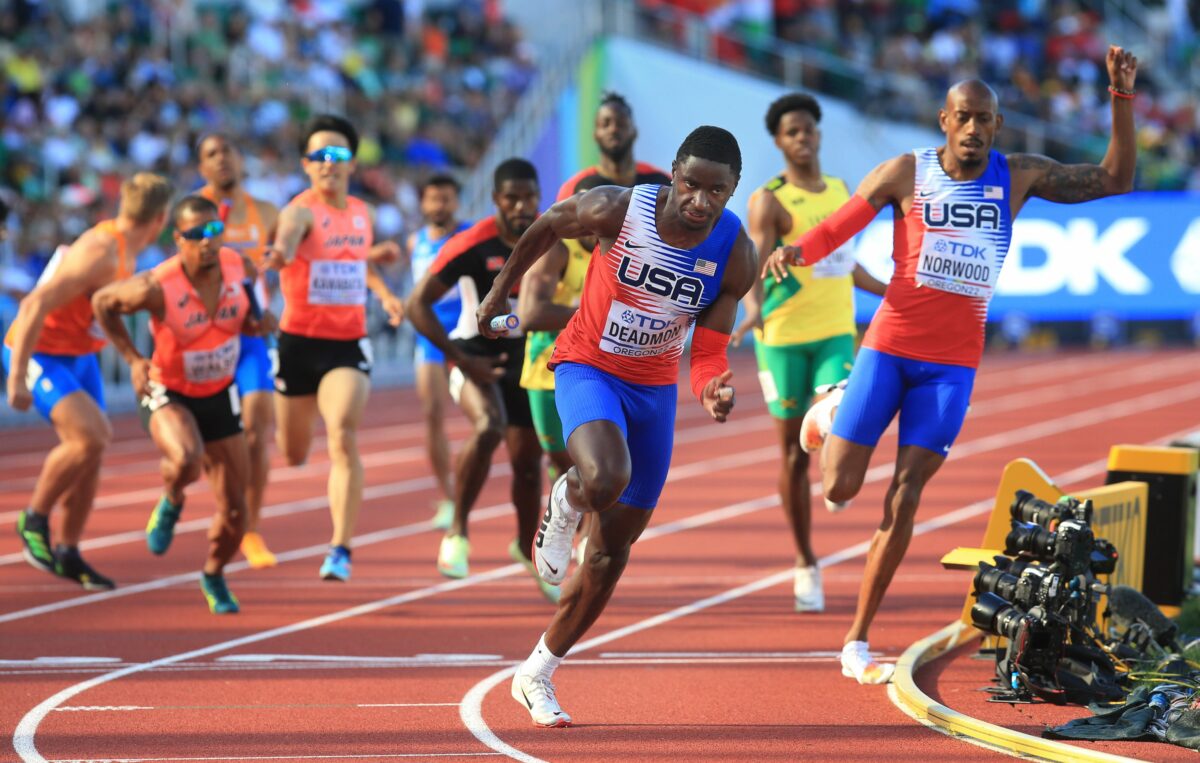 Two Aggie Olympians advance to the 4x400m world athletics championships finals