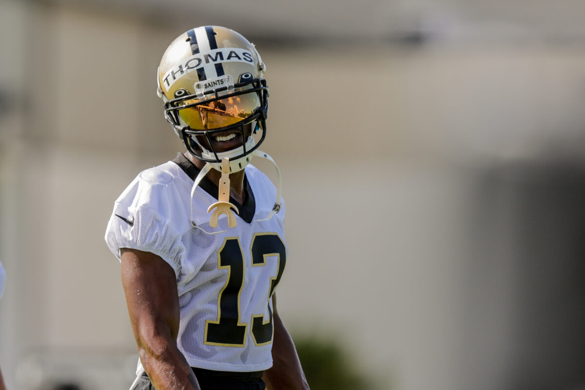 Michael Thomas says ‘it’s a blessing’ to be back at Saints practice