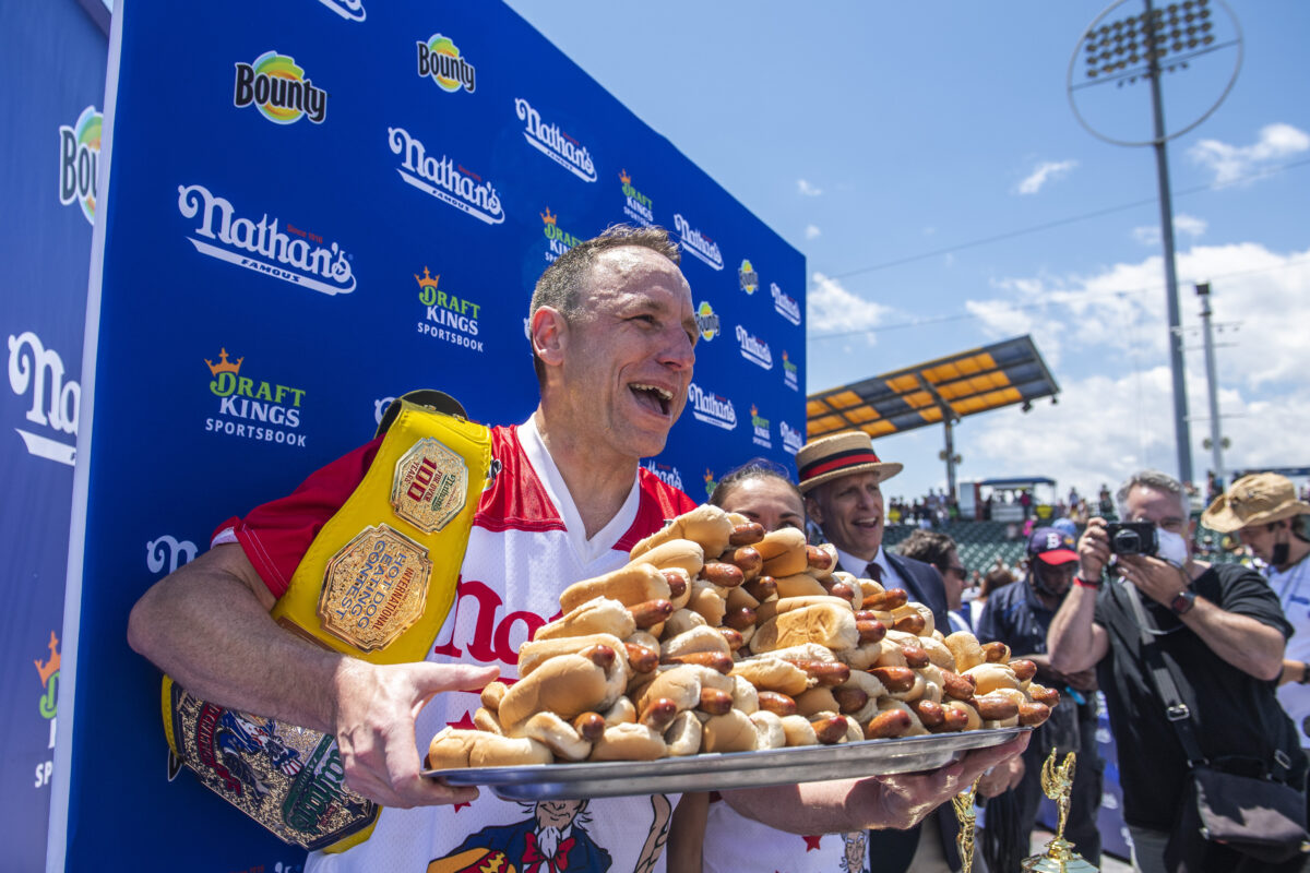 Nathan’s Hot Dog Eating Contest: The top-10 record-holders for most eaten (all by Joey Chestnut)
