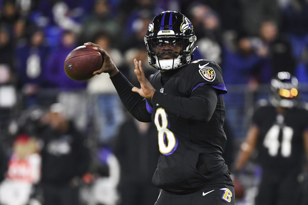 Ravens’ Lamar Jackson inexplicably snubbed from top-10 QB list by NFL peers