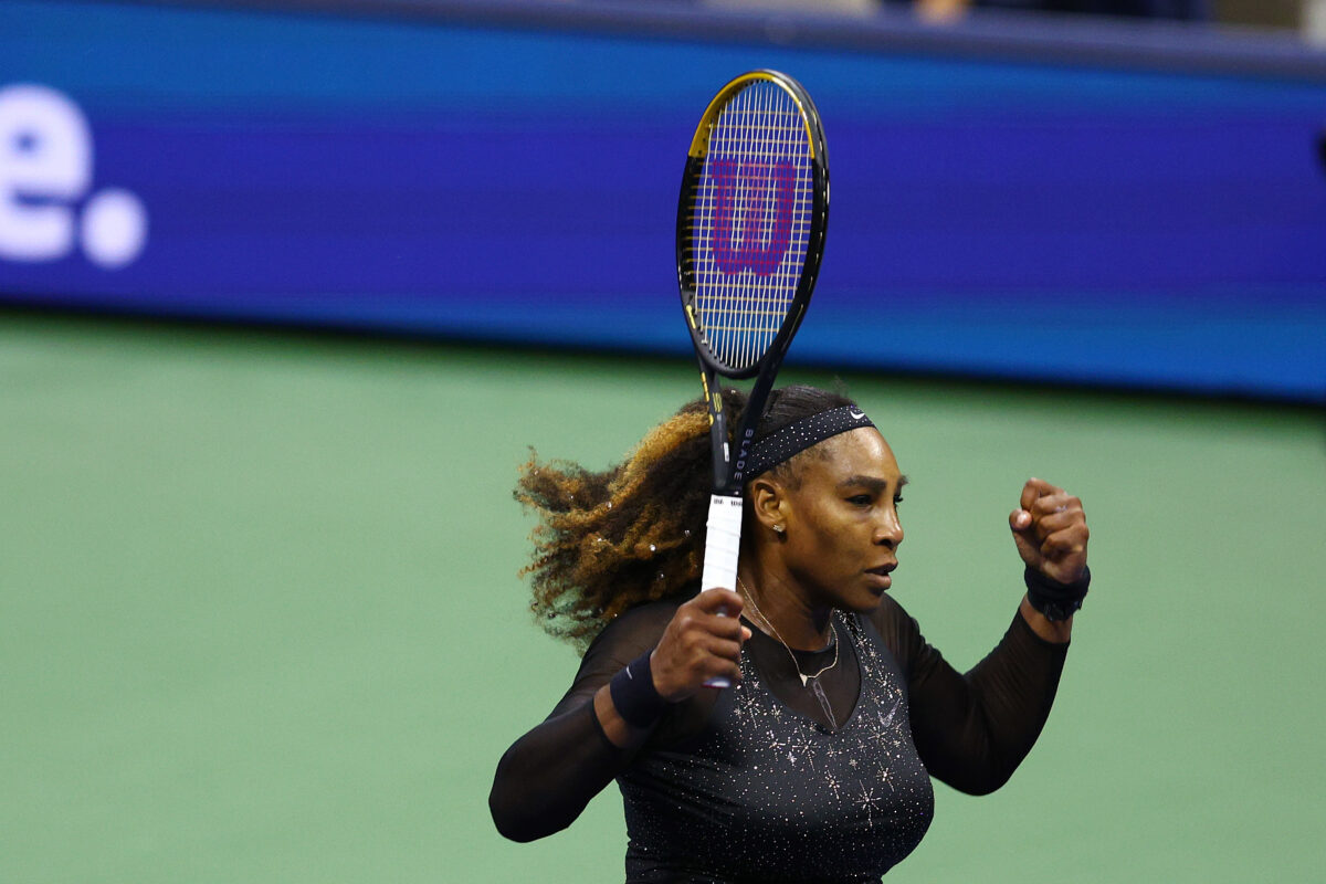 Fans were in awe as Serena Williams capped off U.S. Open upset with incredible on-the-line shot