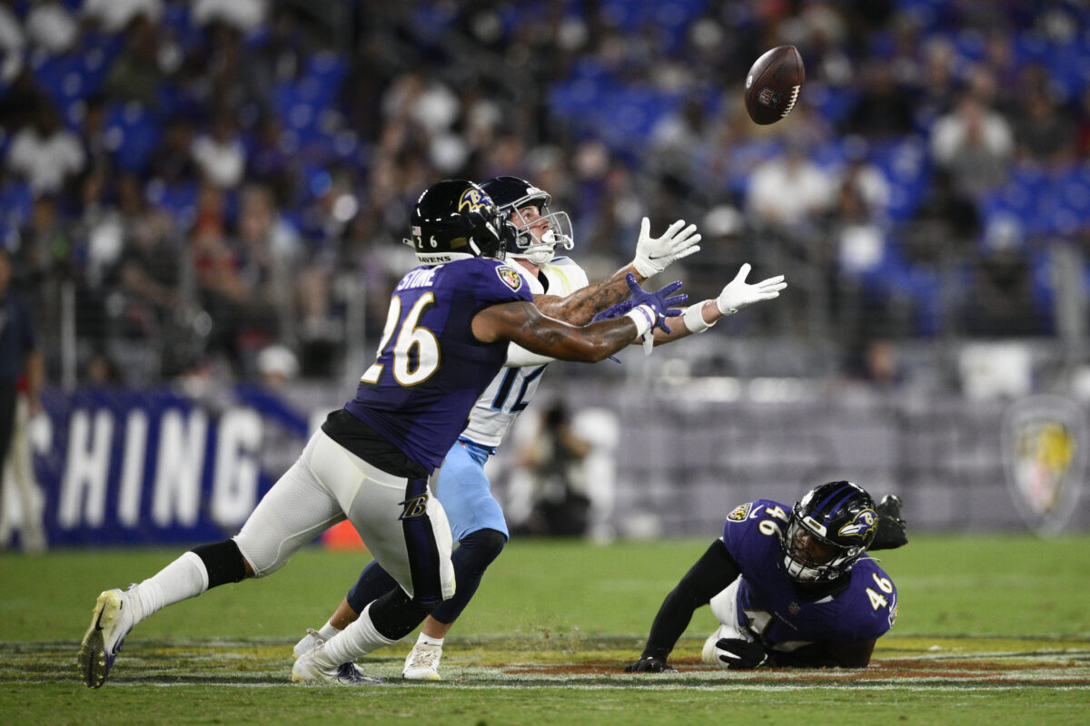 Ravens S Geno Stone discusses sensational interception in Week 1 of preseason vs. Titans