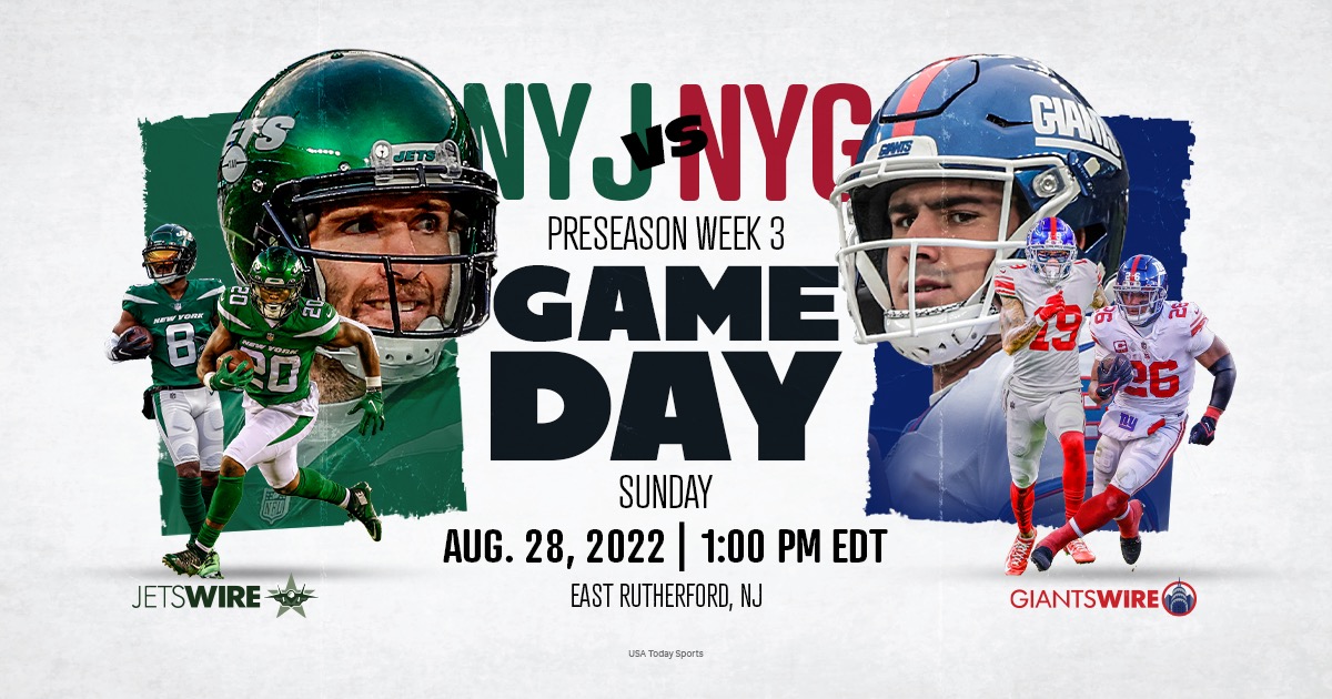 Jets vs. Giants: Viewing and listening information