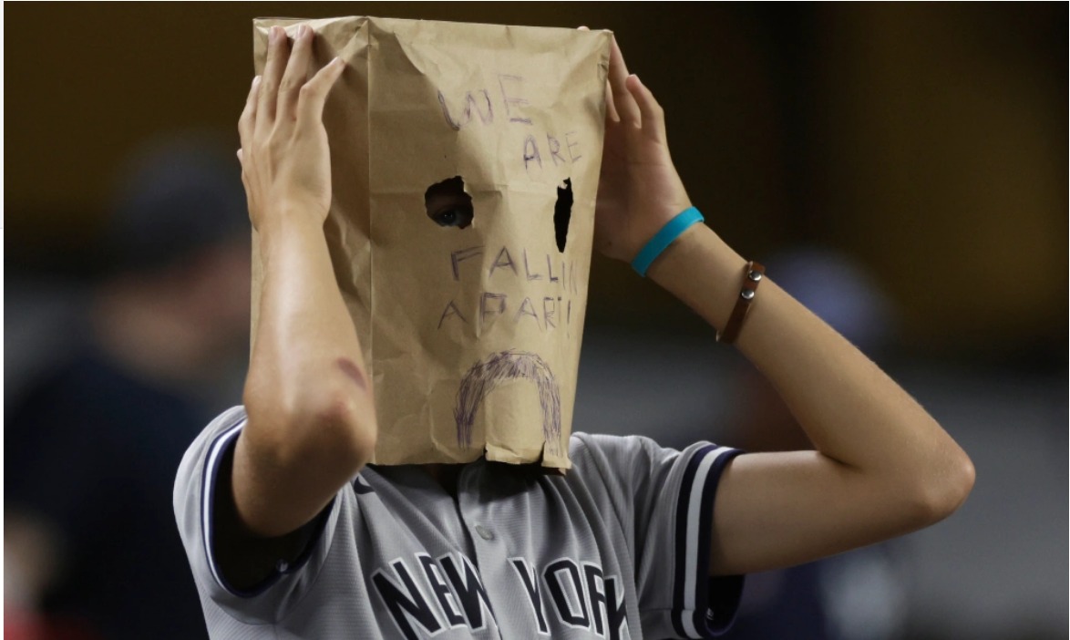 Atraparon a un fan de los Yankees haciendo una pajilla con una salchicha, los fans de la MLB no lo superan
