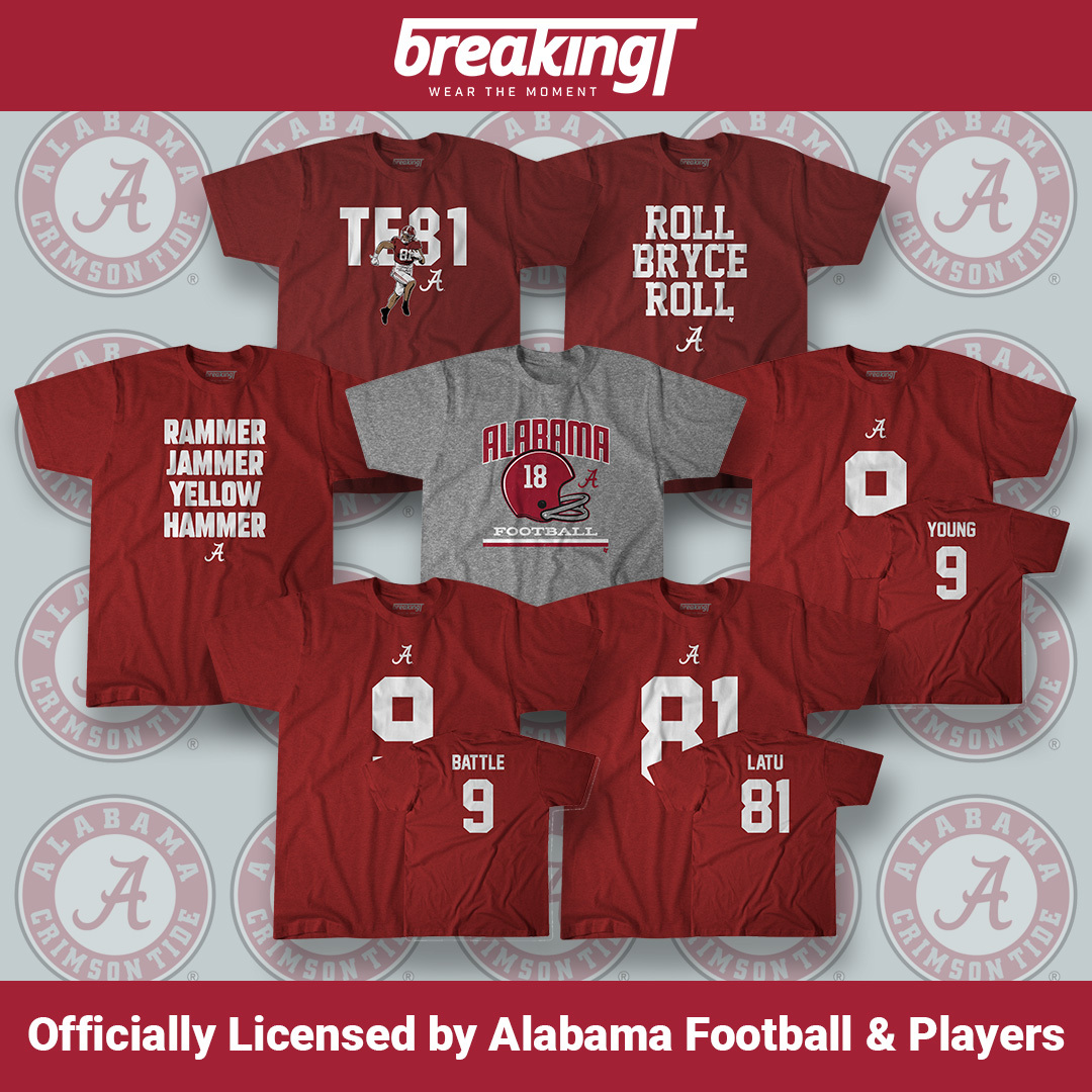 Alabama Crimson Tide gear featuring ‘Wear the Moment’ back-to-school collection by breakingT