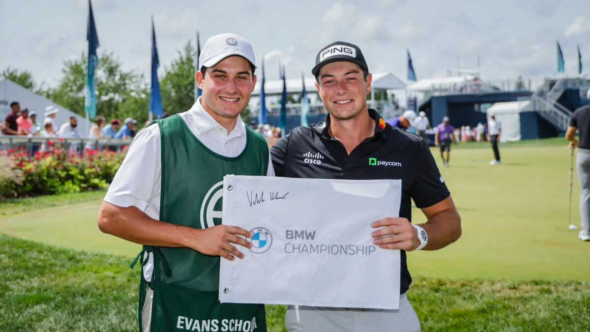 Viktor Hovland makes hole-in-one at BMW Championship to send one student to college for free