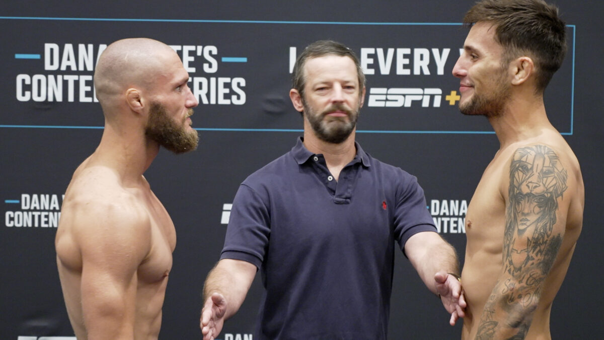 Dana White’s Contender Series 50 weigh-in results: Thomas Paull, Esteban Ribovics official for main event