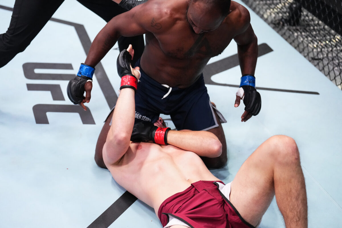 Video: UFC hopeful Darrius Flowers ‘tombstones’ Amiran Gogoladze for TKO win at Dana White’s Contender Series