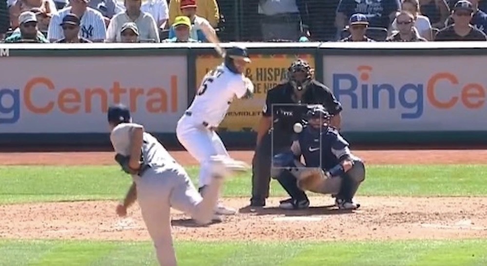 Greg Weissert, el pitcher de los Yankees lanzó una deslizadora de 81 mph que parece magia