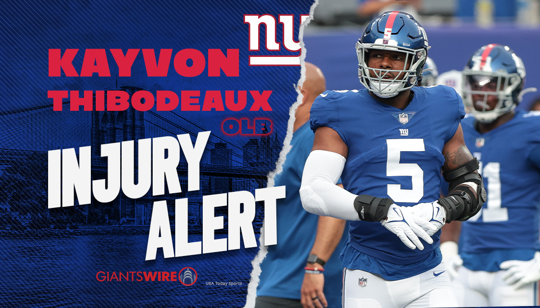Giants’ Kayvon Thibodeaux exits Bengals game with knee injury